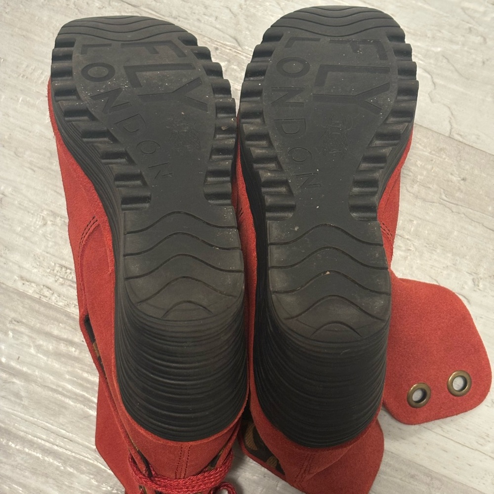 Fly London Women's Rust Red Suede Ankle Boots Size EU 38 - Picture 10 of 13